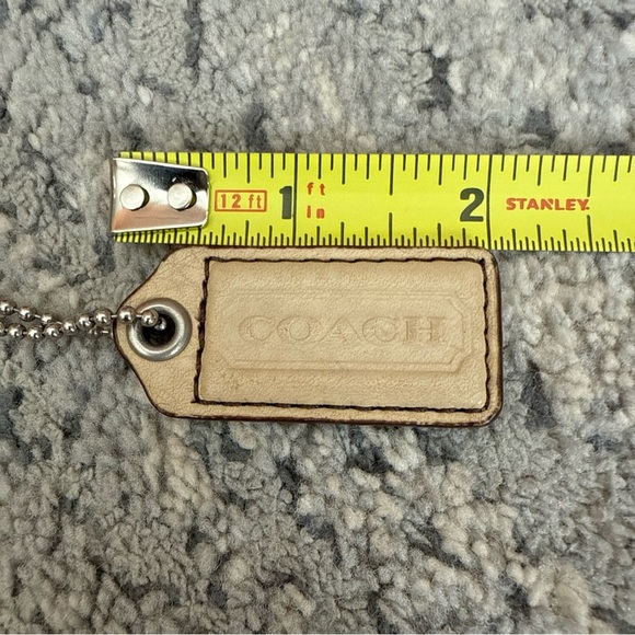 Coach Beige Leather Key Holder - Picture 2 of 5
